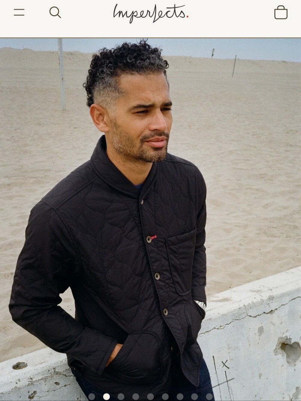 Imperfects. Shepherds Shirt in Quilted Nylon